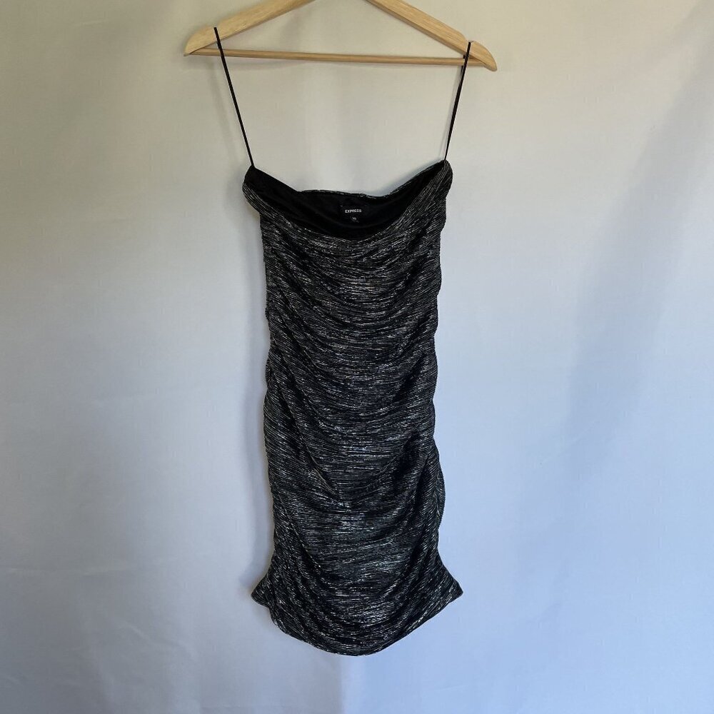 Express gray and black tube bodycon dress women's size XS party minidress